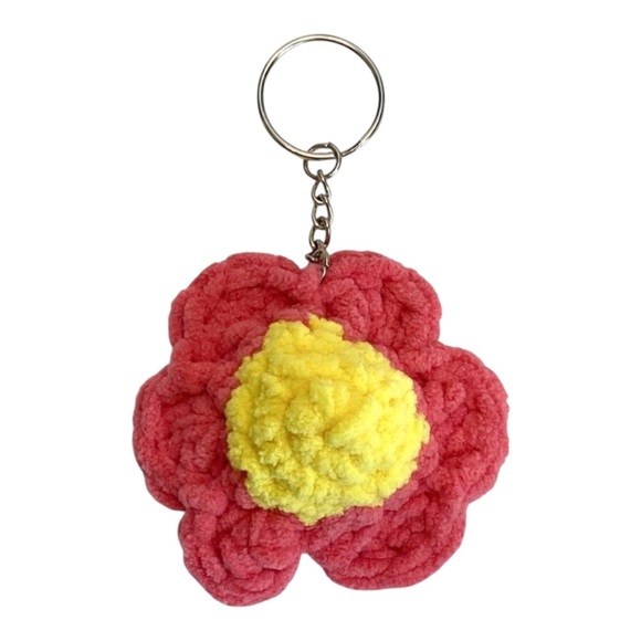 🥳3xHP!🥳 Crochet Fidget Flower Keychain/Bag Charm - Picture 7 of 8